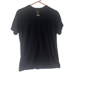 Polo Ralph Lauren Men's‎ Size Large Slim Fit Black V Neck Short Sleeve T Shirt